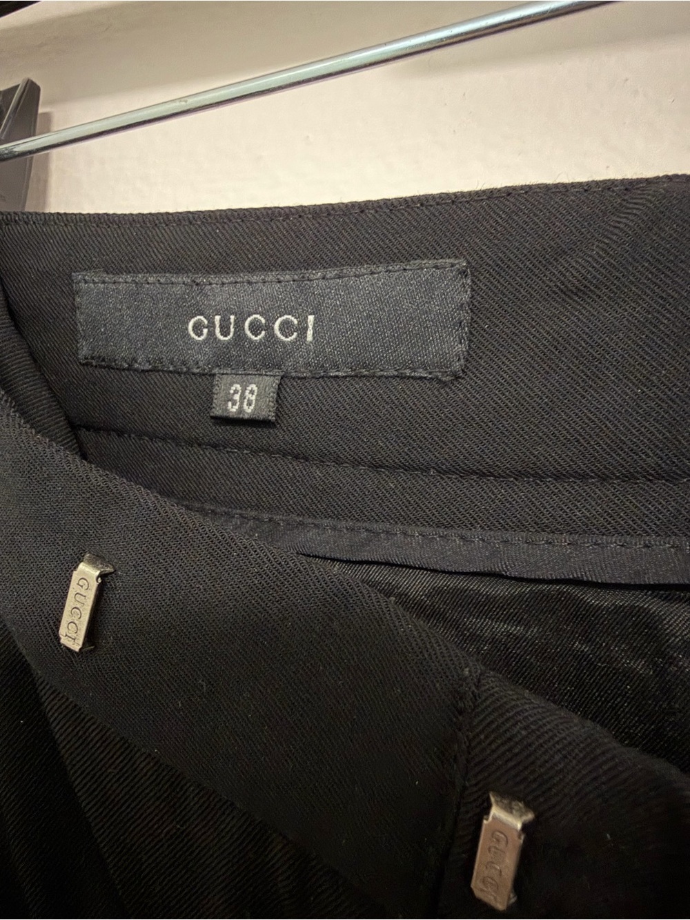 Gucci Black Women's high waisted Tailored Wide-Leg Pants - Picture 2 of 4